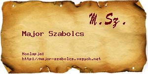 Major Szabolcs névjegykártya